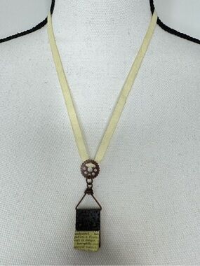 OOAK Handmade Book Charm Necklace Vintage Steampunk Dark Academia Jewelry